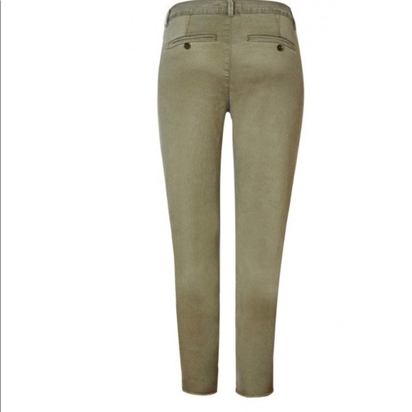 NYDJ SKINNY CHINO OLIVE GREEN SATEEN DENIM Sz 12 - Picture 4 of 10